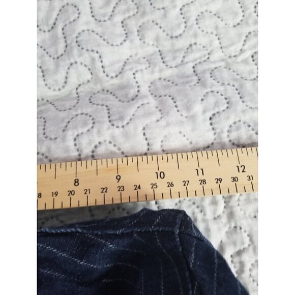 Volcom Pinstriped Button Fly Jeans Size 28 Skinny High Rise - Picture 7 of 8